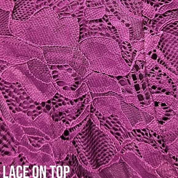 TORRID Plus Size Studio Knit Purple Lace V- Neck Babydoll Size 4X - Picture 6 of 16